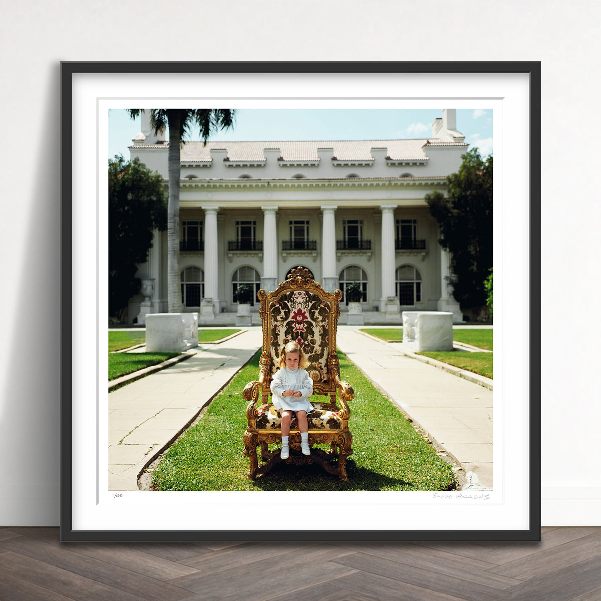 Slim Aarons Limited Edition Estate Stamped family chair limited edition 3095004 Framed
