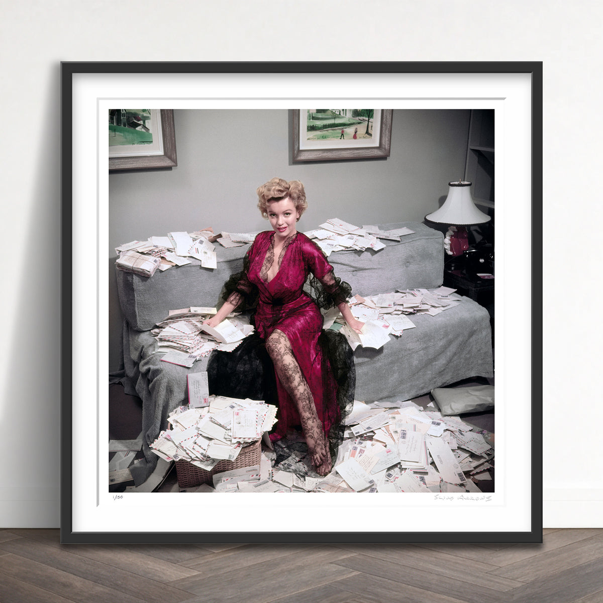 Slim Aarons Limited Edition Estate Stamped fan mail limited edition 2716724 Framed