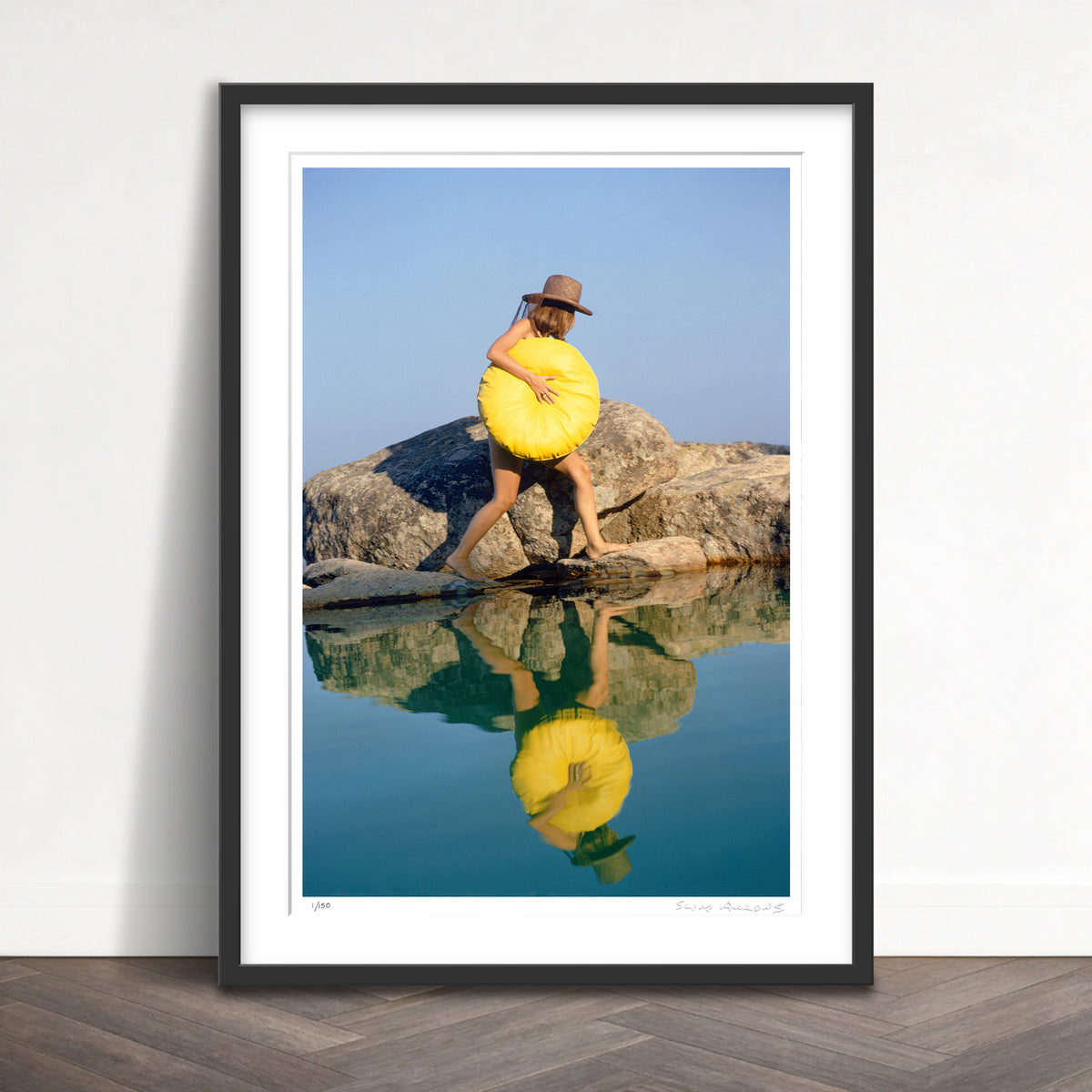 Slim Aarons Limited Edition Estate Stamped finding a spot limited edition 77440278 Framed