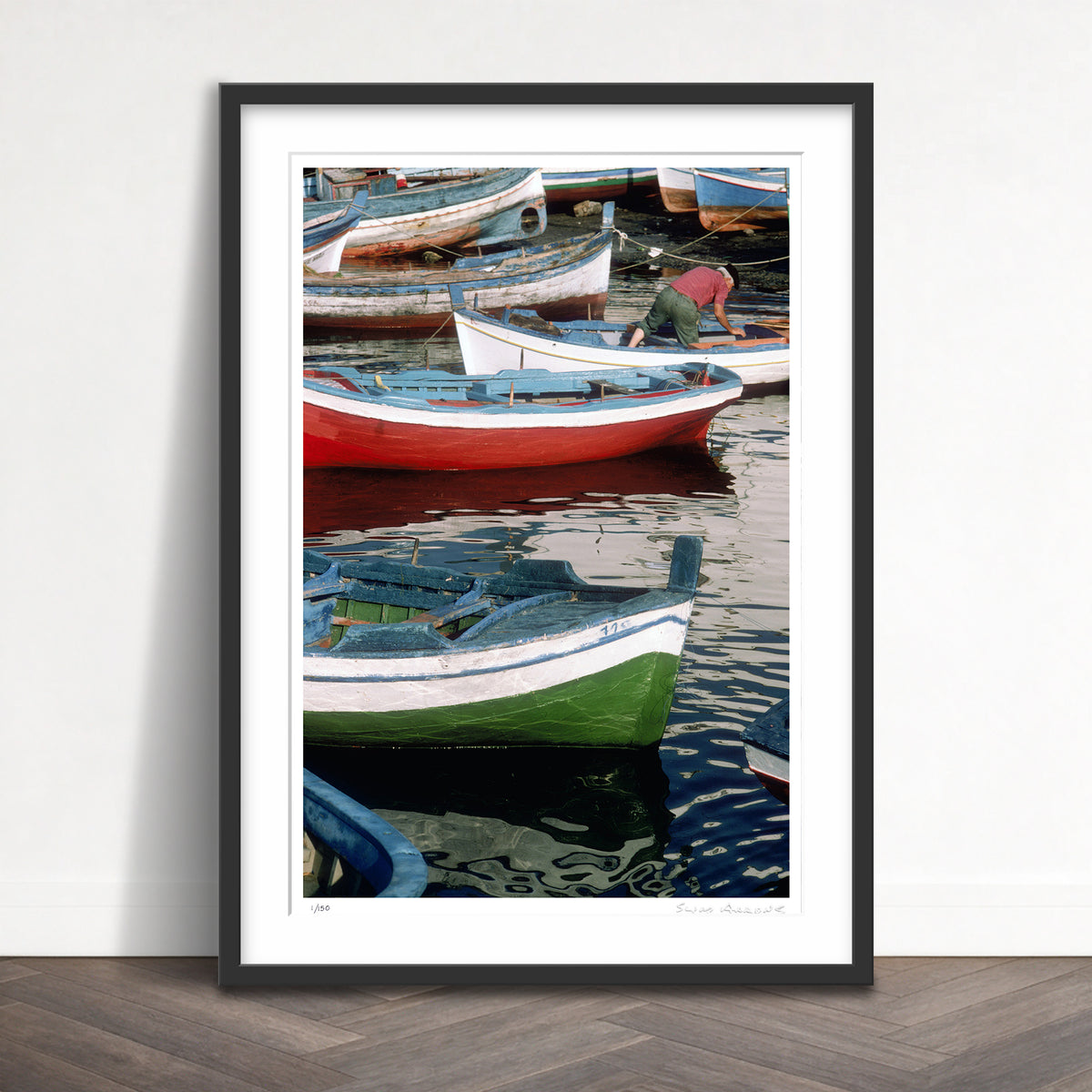 Slim Aarons Limited Edition Estate Stamped fishing boats 1 limited edition 79885327 Framed