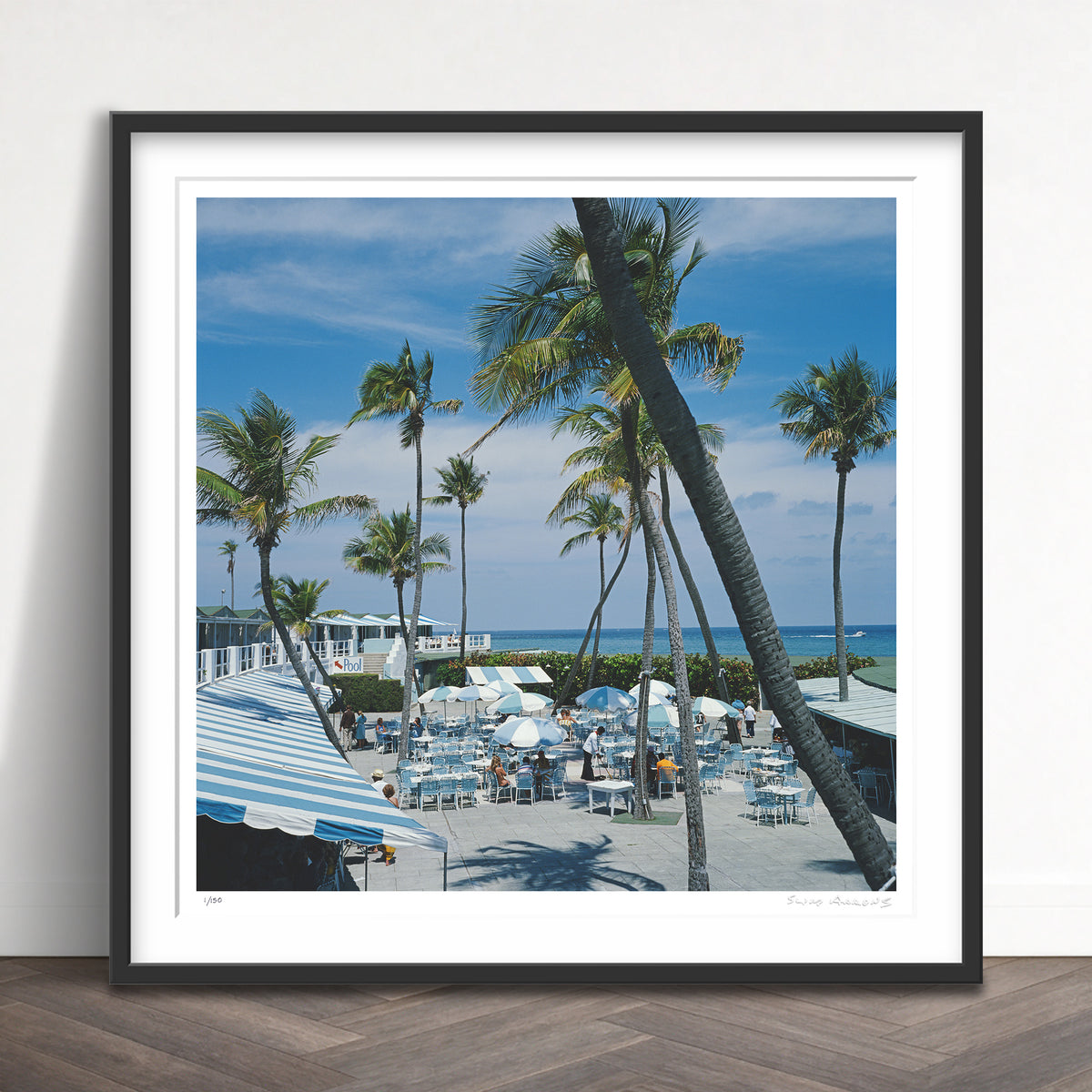 Slim Aarons Limited Edition Estate Stamped florida palms limited edition 113915532 Framed