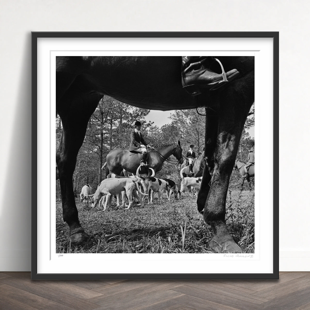Slim Aarons Limited Edition Estate Stamped fox hunt limited edition 2190197547 Framed