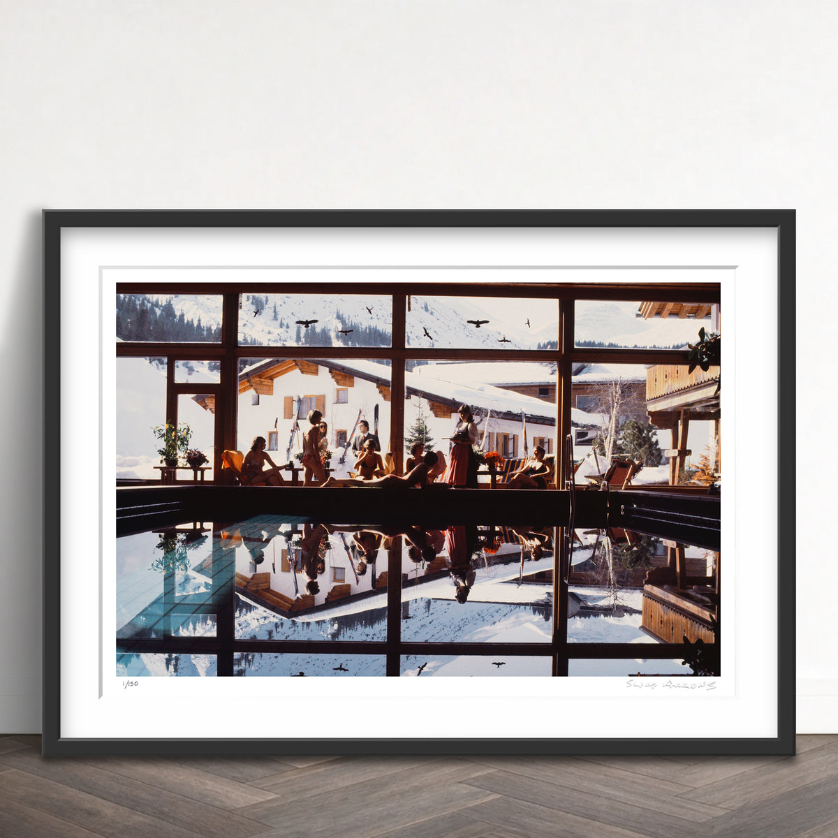 Slim Aarons Limited Edition Estate Stamped gasthof post pool limited edition 77442712 Framed