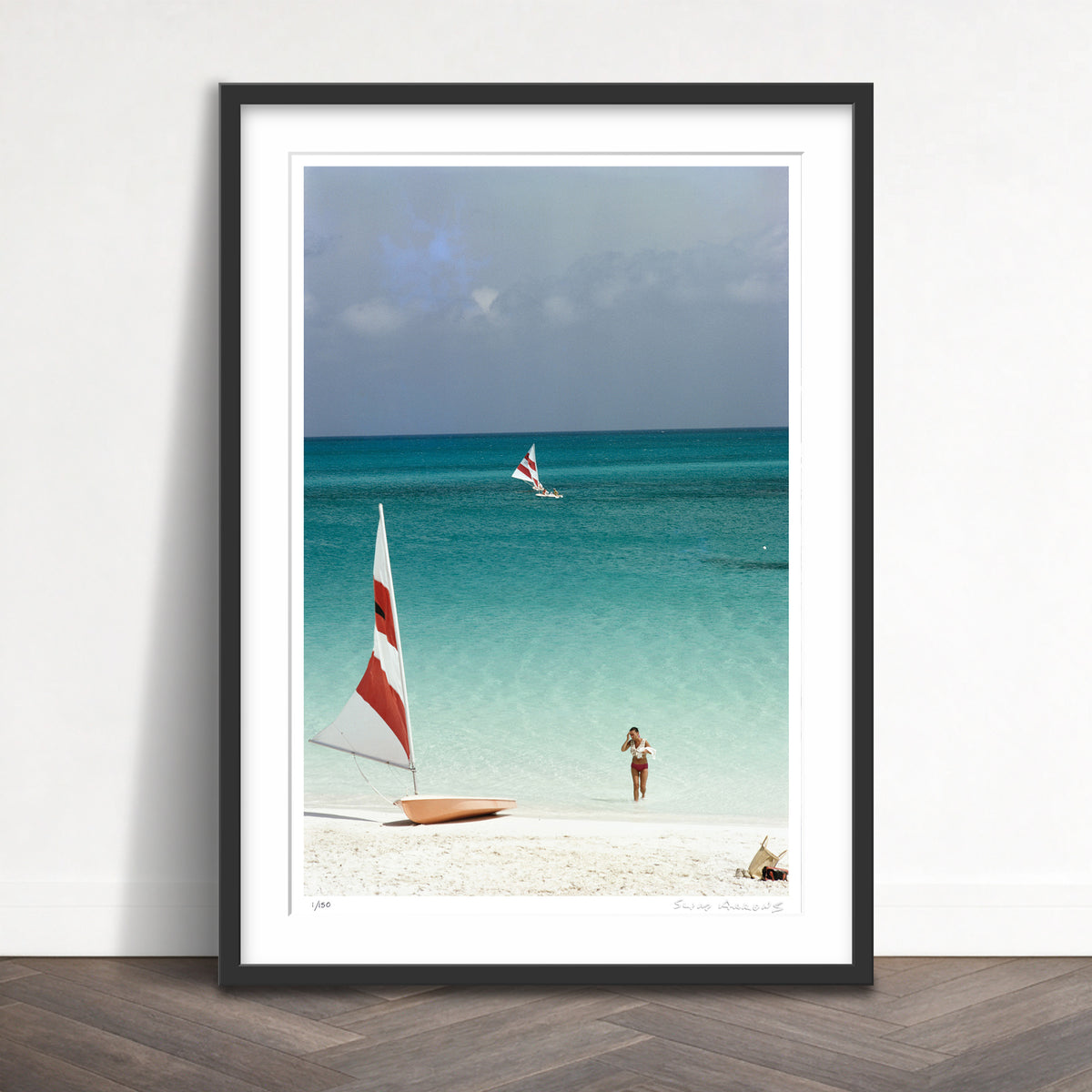 Slim Aarons Limited Edition Estate Stamped great harbour cay limited edition 95738249 Framed