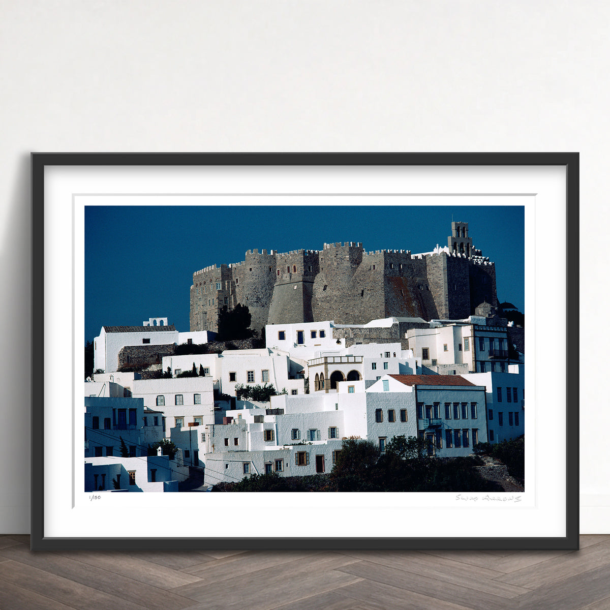 Slim Aarons Limited Edition Estate Stamped greek monastery limited edition 3438892 Framed