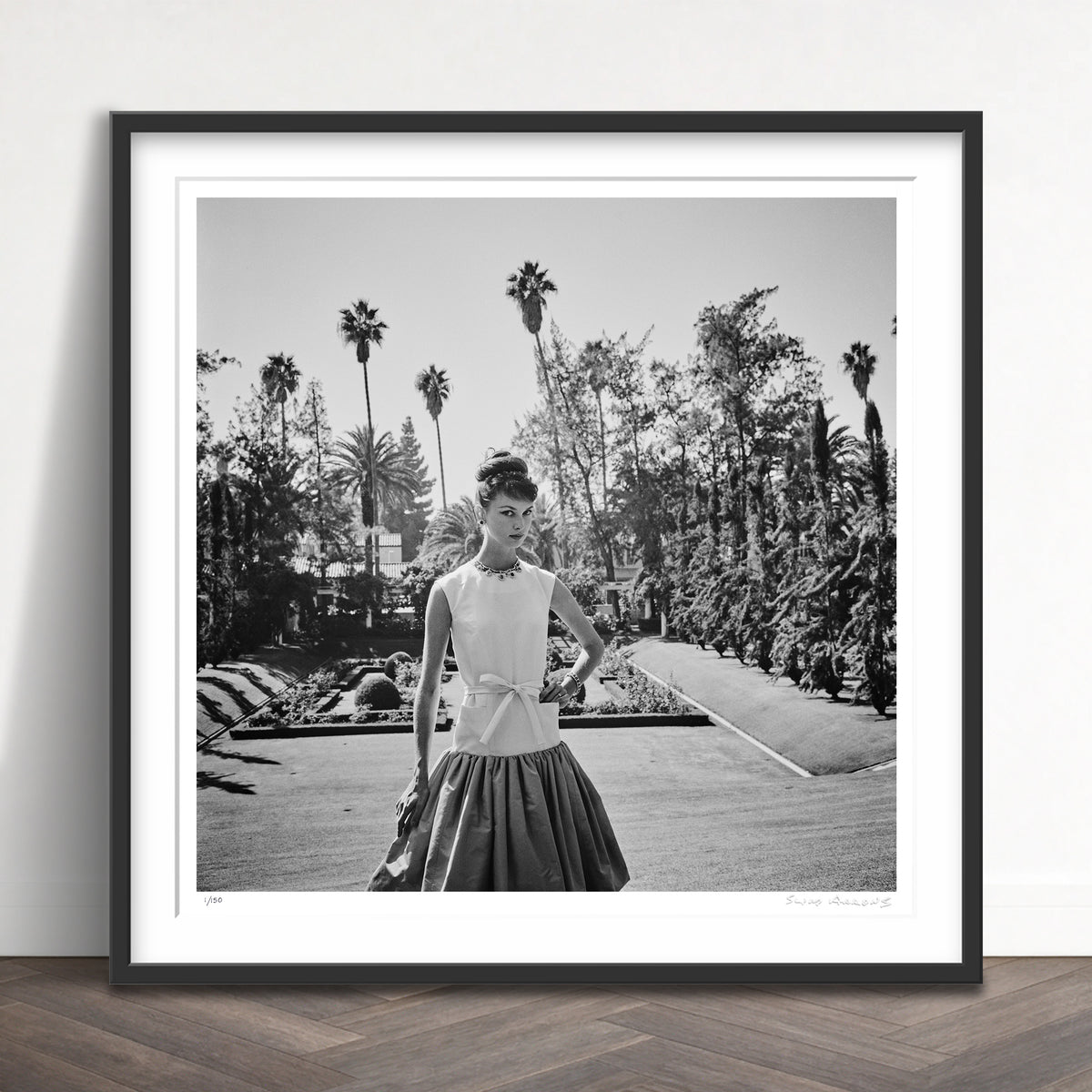 Slim Aarons Limited Edition Estate Stamped gretchen van de kamp ward in gustave tassell limited edition 1324733350 Framed