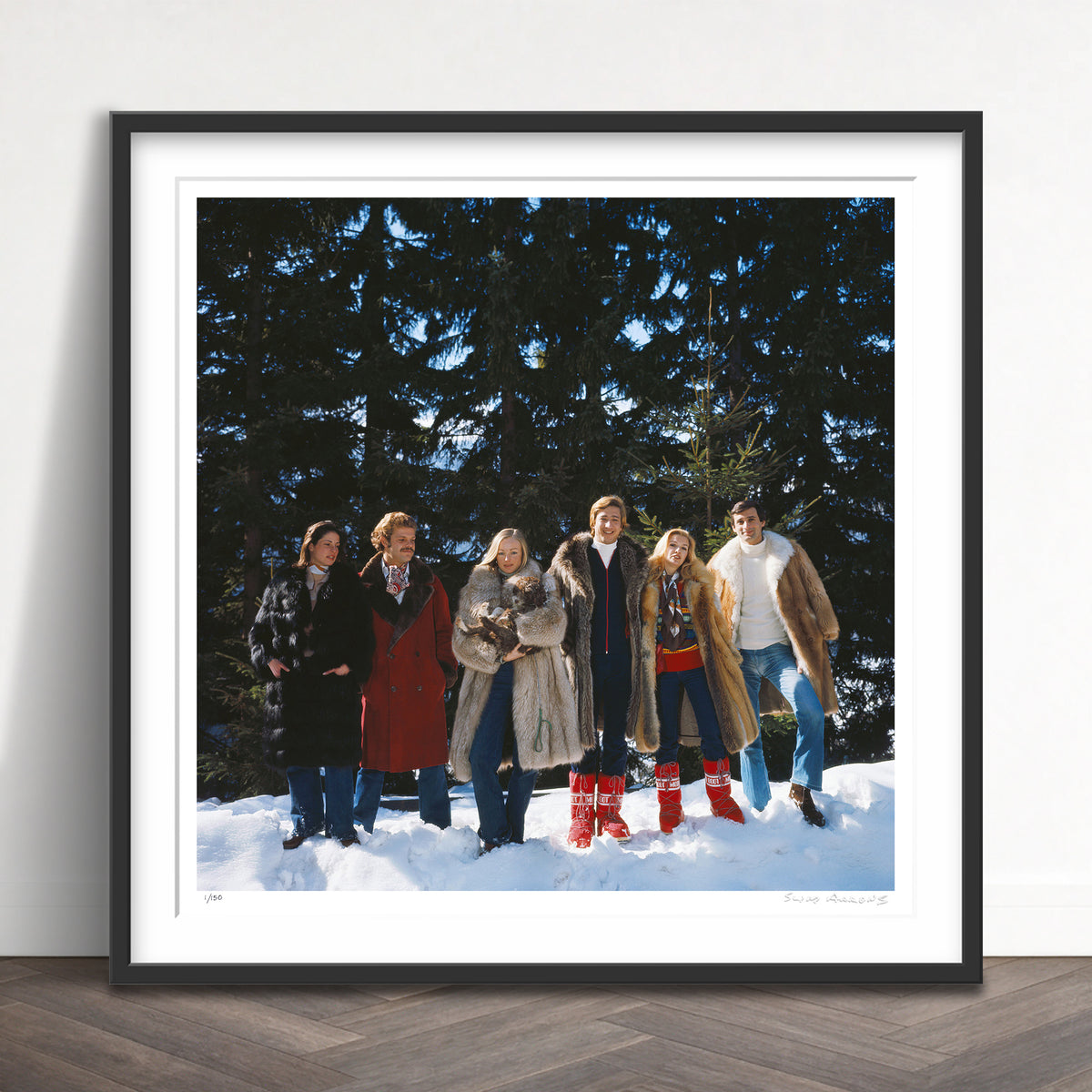 Slim Aarons Limited Edition Estate Stamped guests at the furstenberg villa limited edition 155761625 Framed