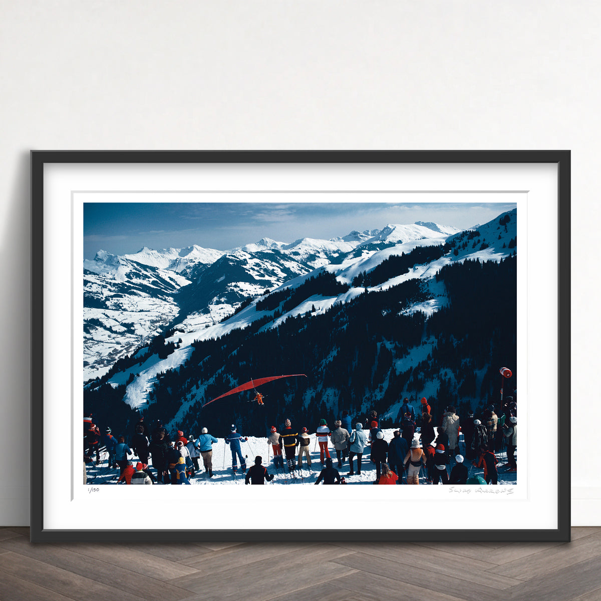 Slim Aarons Limited Edition Estate Stamped hang gliding limited edition 74155651 Framed