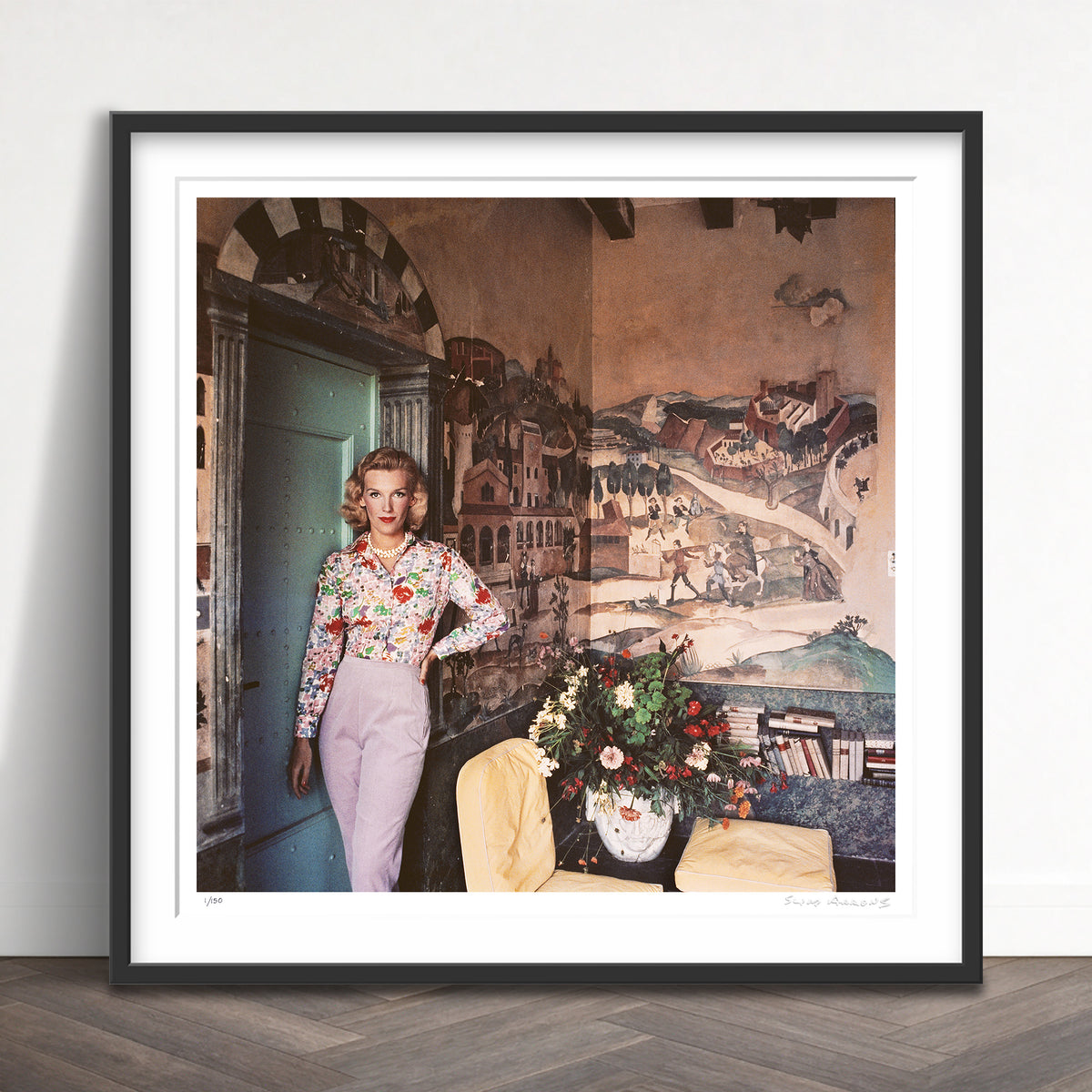 Slim Aarons Limited Edition Estate Stamped harriet at mougins limited edition 3165688 Framed