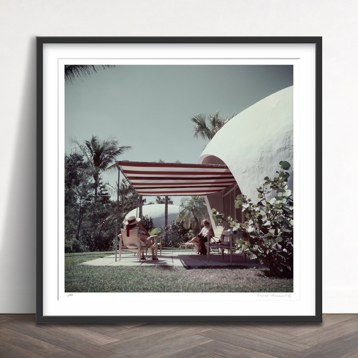 Slim Aarons Limited Edition Estate Stamped hobe sound bubble houses limited edition 2190197484 Framed
