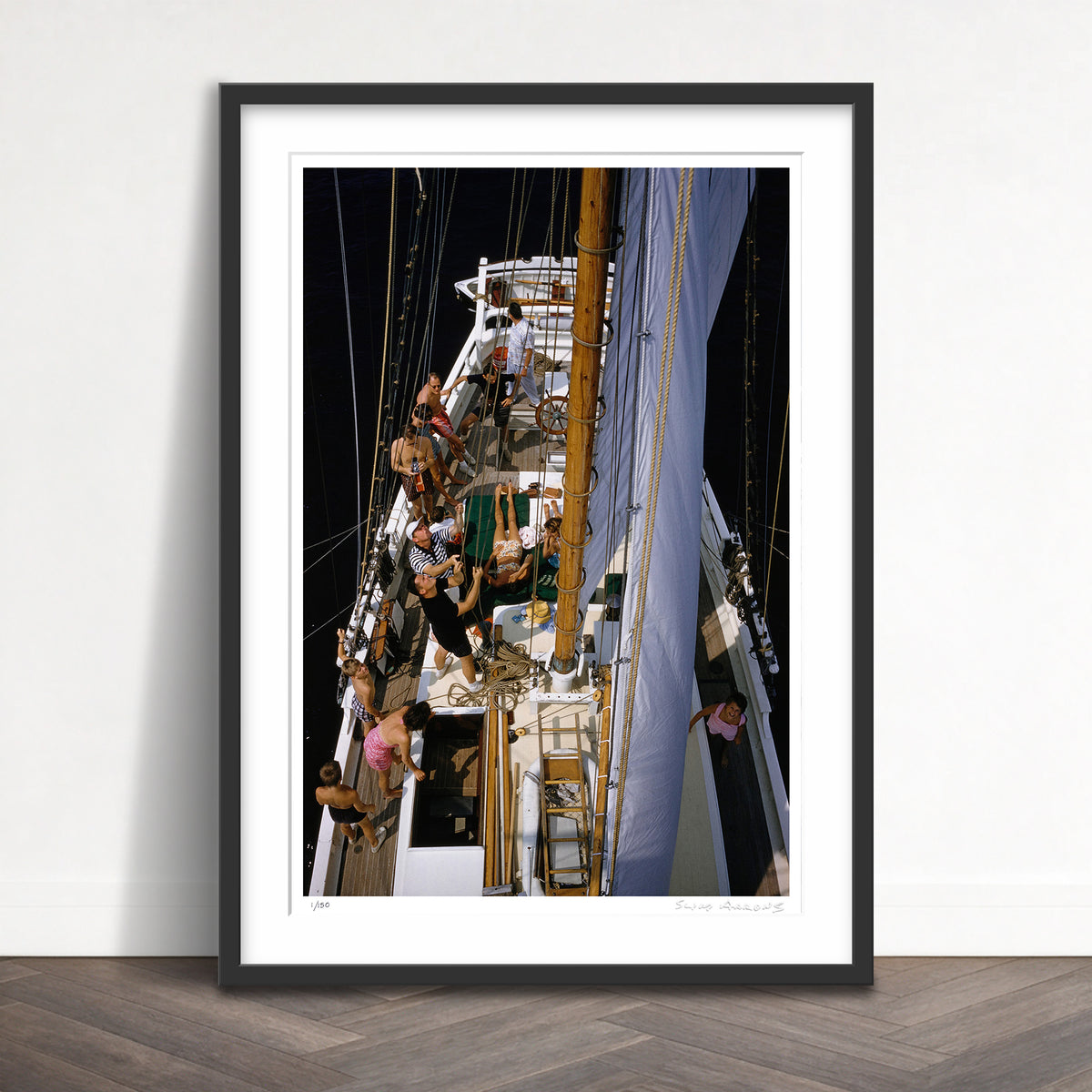 Slim Aarons Limited Edition Estate Stamped holiday in boston limited edition 607002325 Framed