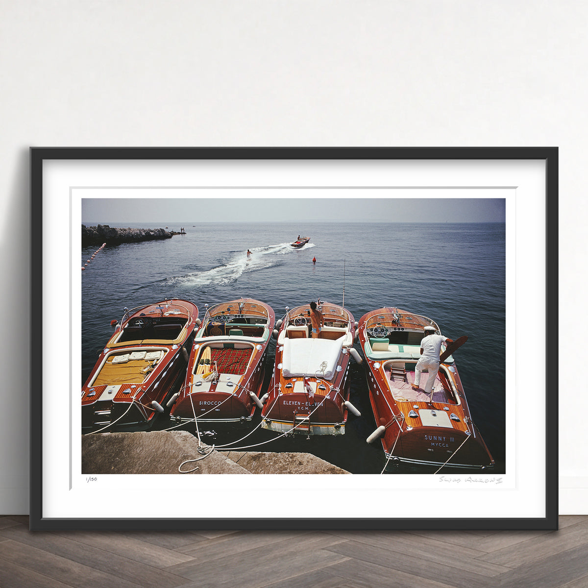 Slim Aarons Limited Edition Estate Stamped hotel du cap eden roc boats limited edition 475371029 Framed