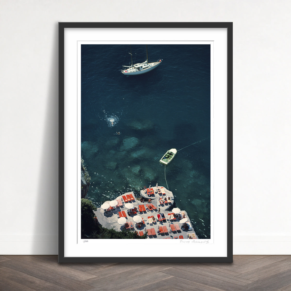 Slim Aarons Limited Edition Estate Stamped hotel il san pietro limited edition 88154901 Framed