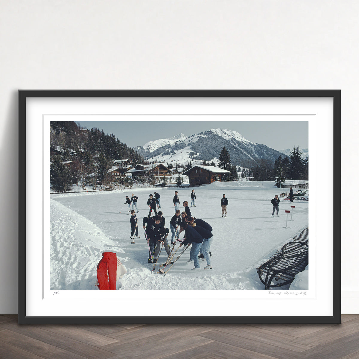 Slim Aarons Limited Edition Estate Stamped ice hockey limited edition 52043452 Framed