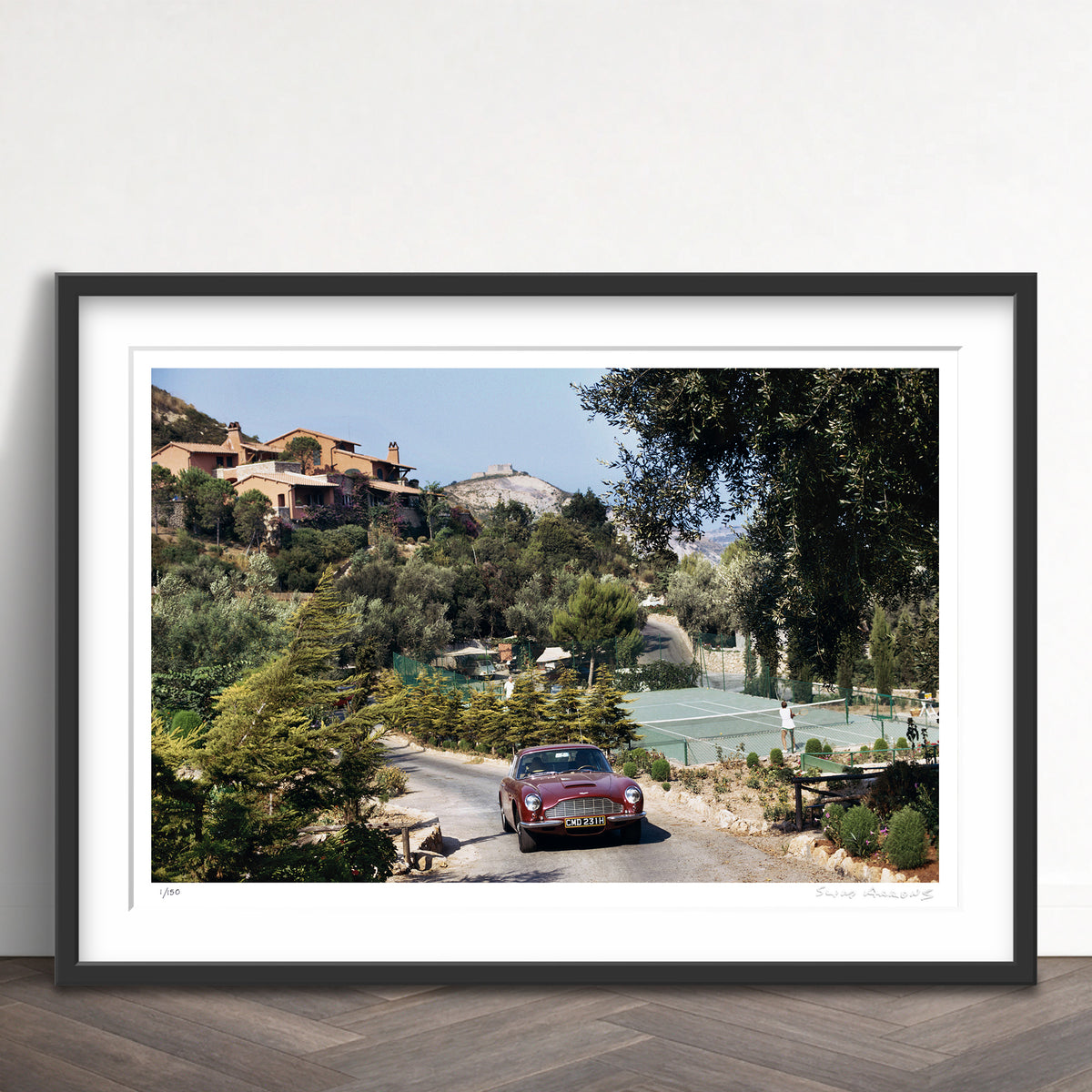 Slim Aarons Limited Edition Estate Stamped il pellicano tennis limited edition 88003991 Framed