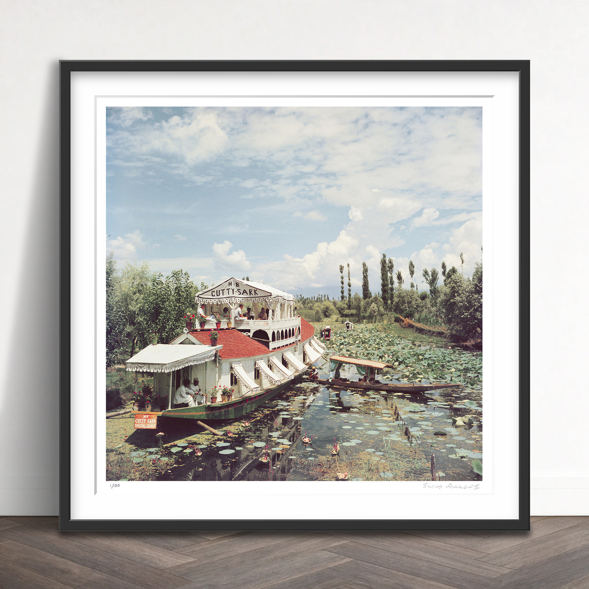 Slim Aarons Limited Edition Estate Stamped jhelum river limited edition 166899857 Framed