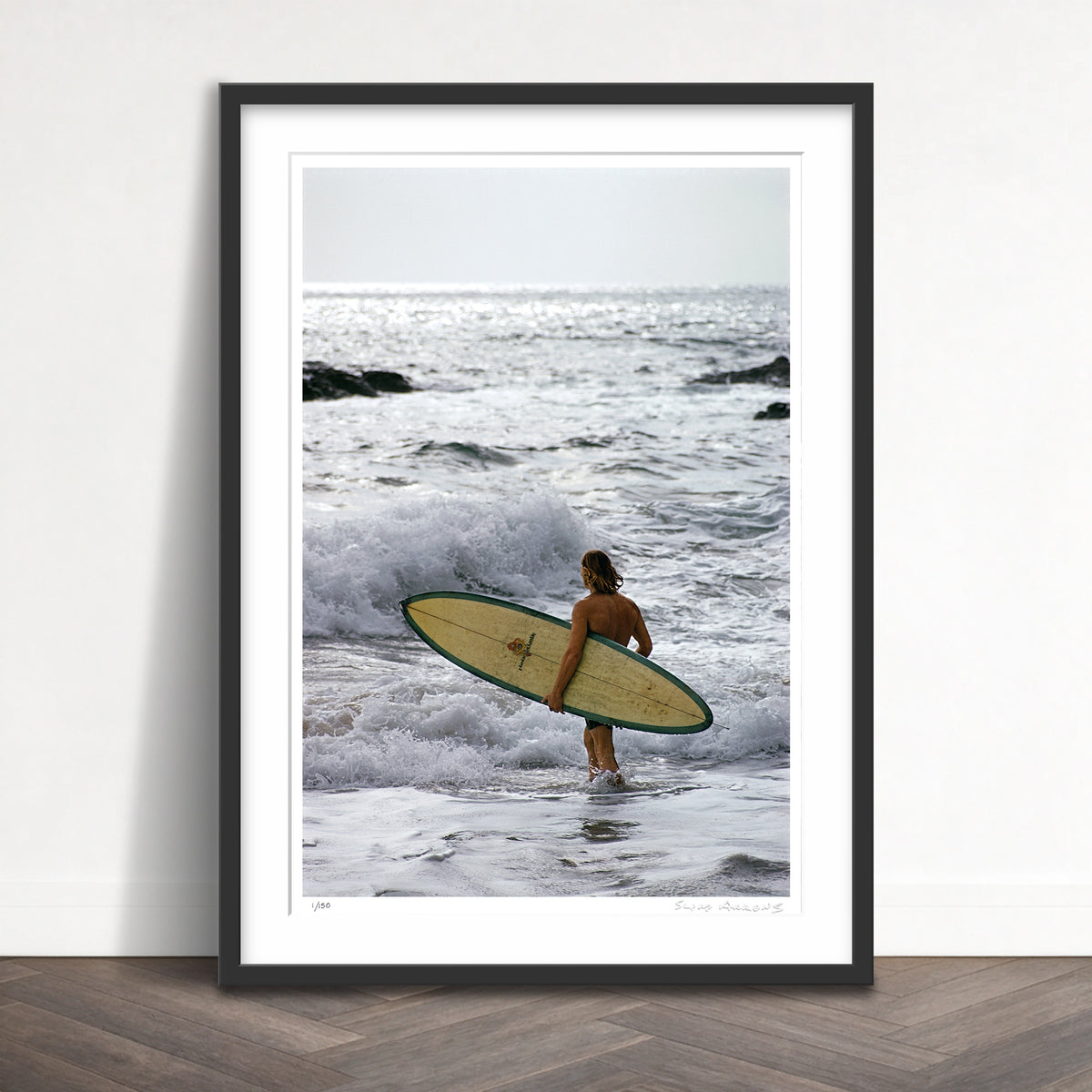 Slim Aarons Limited Edition Estate Stamped laguna beach surfers 1 limited edition 1020501234 Framed