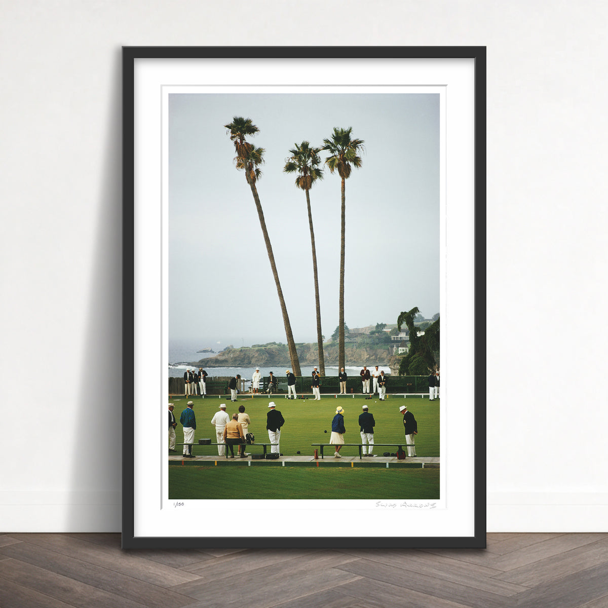 Slim Aarons Limited Edition Estate Stamped laguna bowls limited edition 52171052 Framed