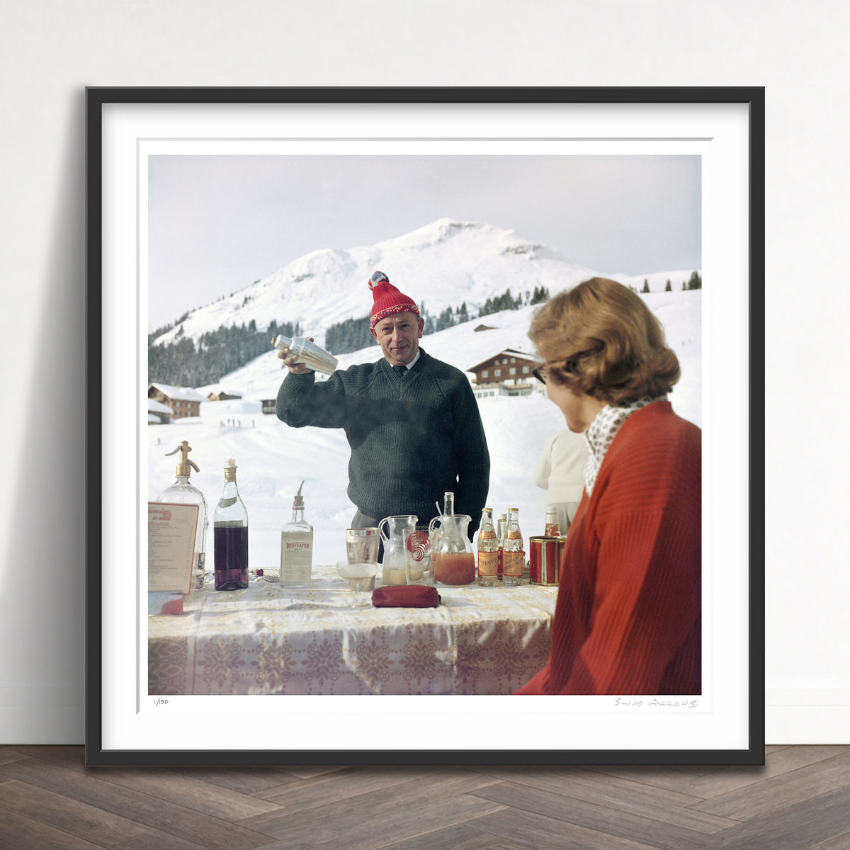 Slim Aarons Limited Edition Estate Stamped lech ice bar 1 limited edition 745209091 Framed