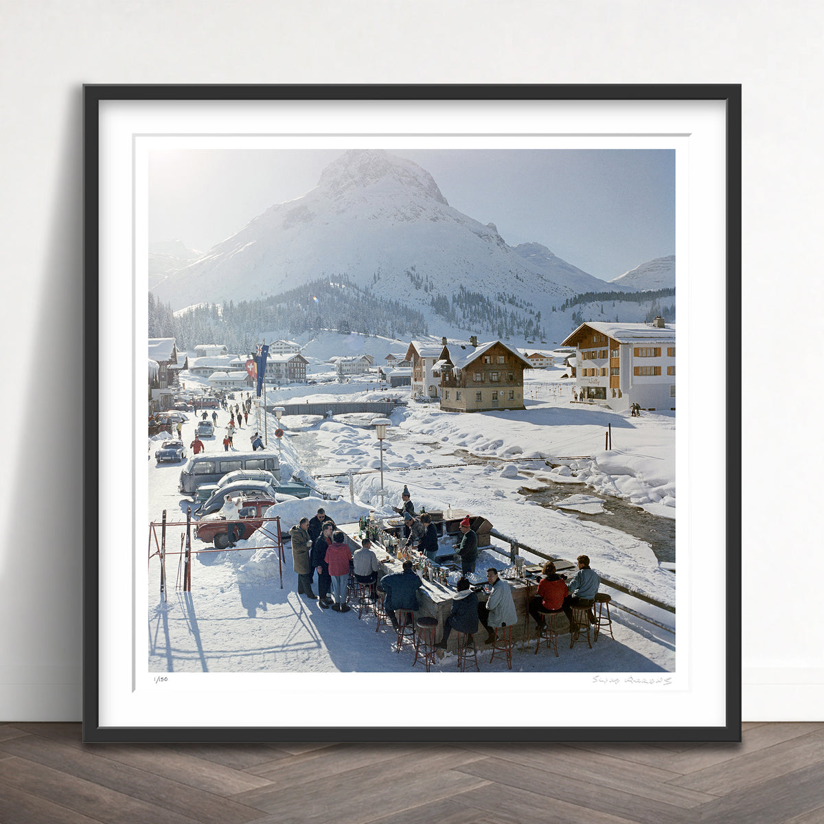 Slim Aarons Limited Edition Estate Stamped lech ice bar limited edition 113911979 Framed
