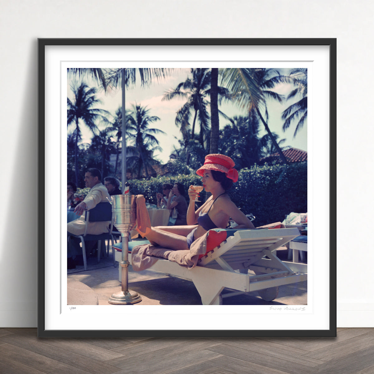 Slim Aarons Limited Edition Estate Stamped leisure and fashion limited edition 77442874 Framed
