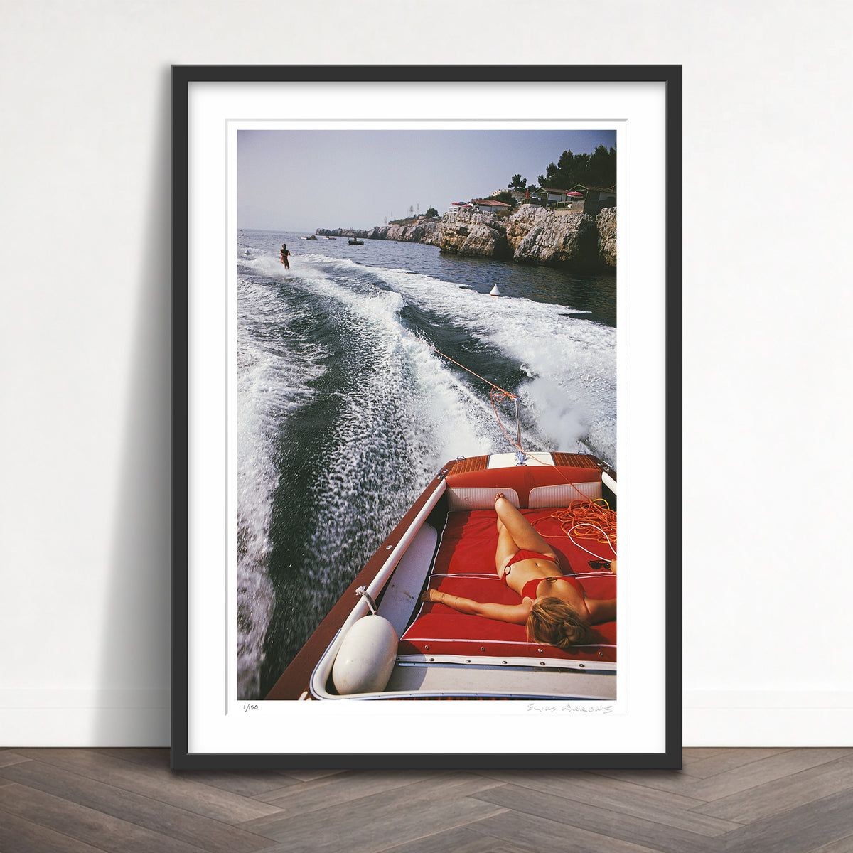 Slim Aarons Limited Edition Estate Stamped leisure in antibes limited edition 483570125 Framed