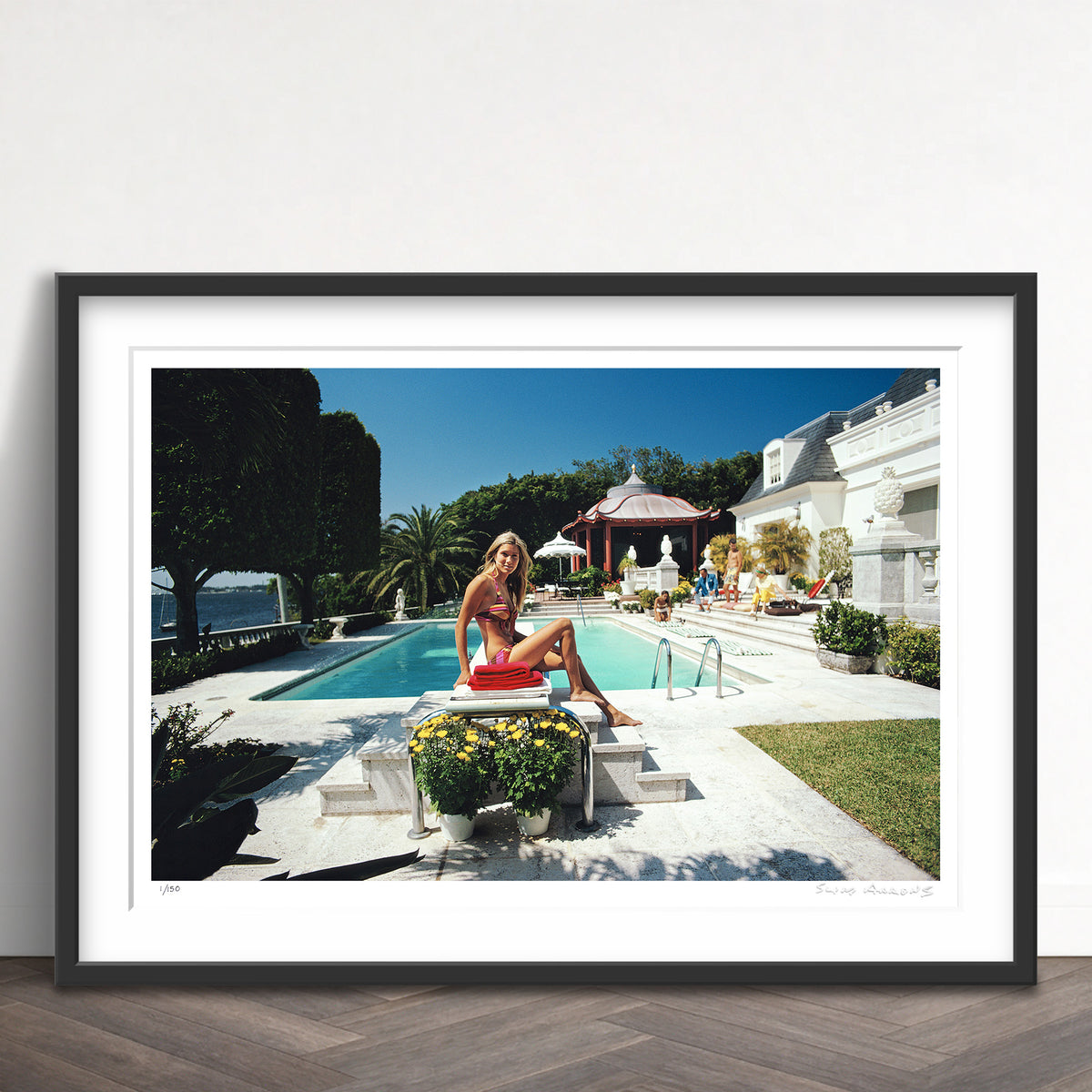 Slim Aarons Limited Edition Estate Stamped lillian crawford limited edition 74155619 Framed