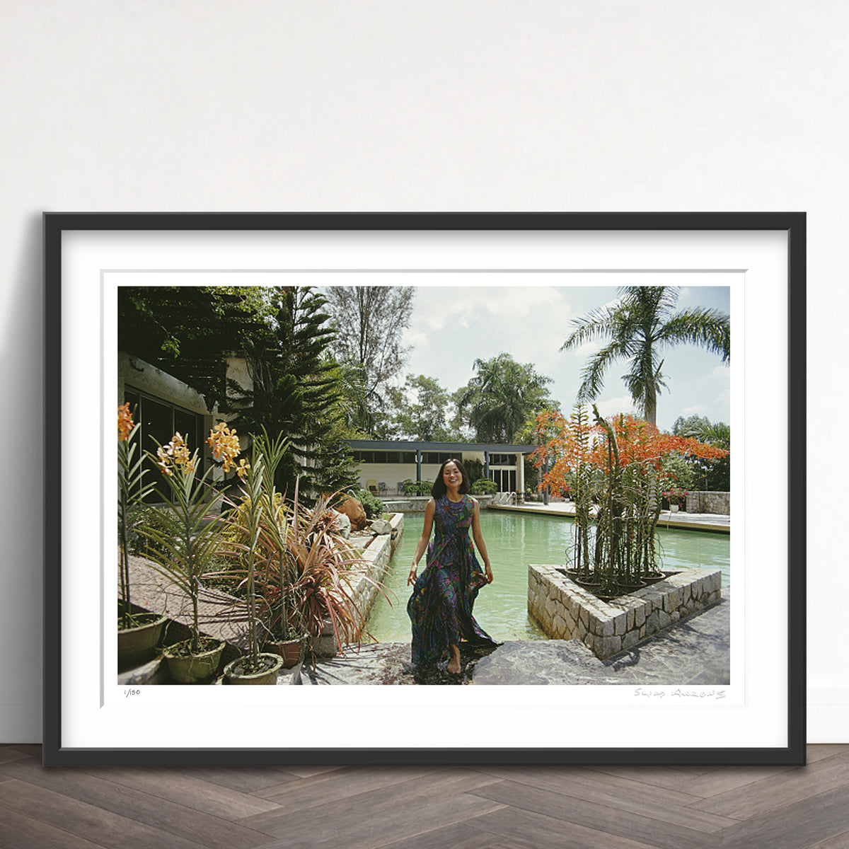 Slim Aarons Limited Edition Estate Stamped linda shaw limited edition 669618705 Framed