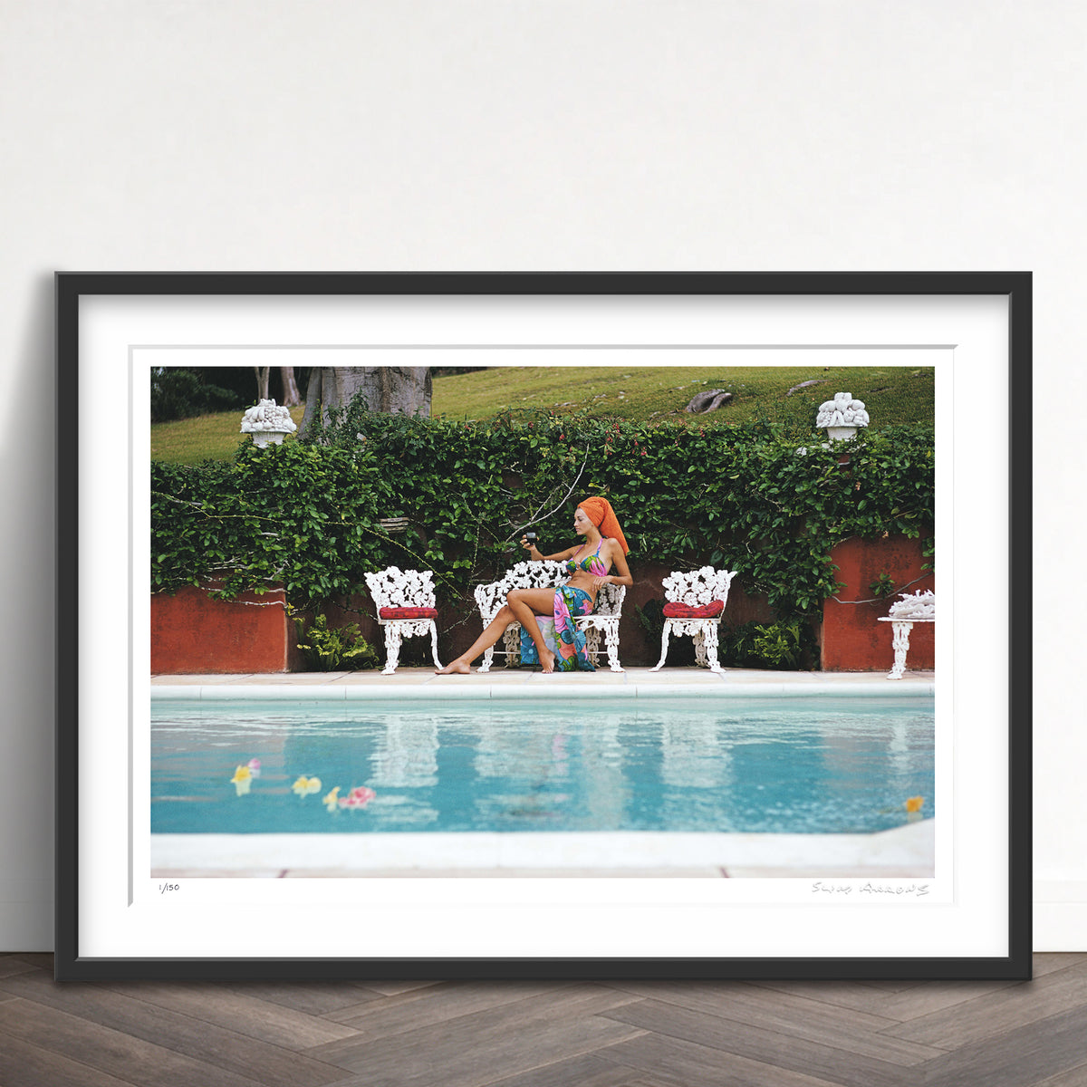 Slim Aarons Limited Edition Estate Stamped lounging in bermuda 1 limited edition 554350531 Framed