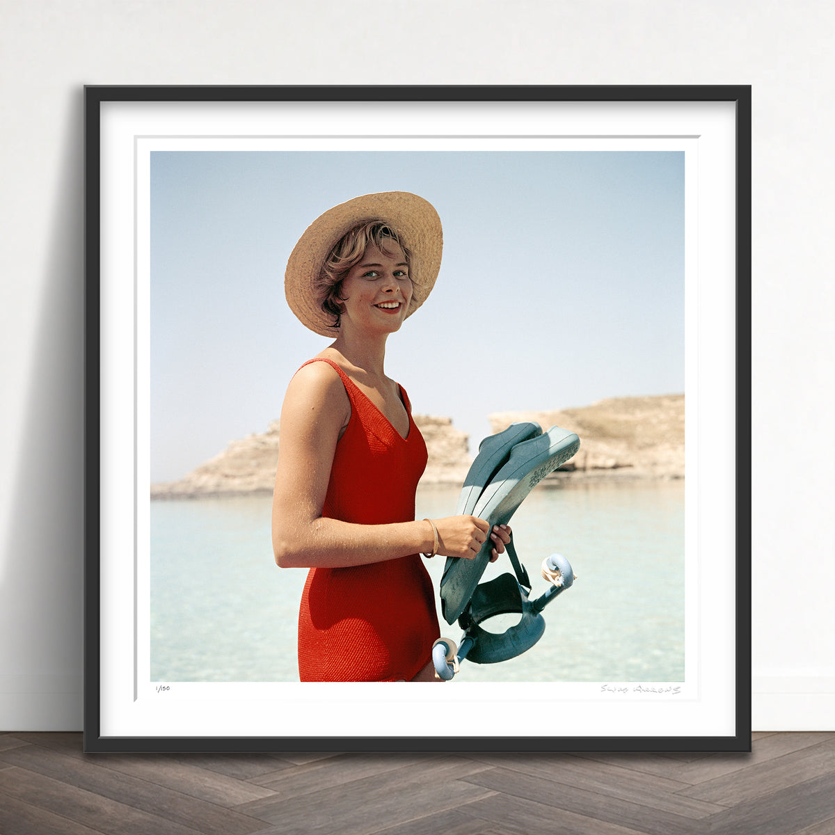 Slim Aarons Limited Edition Estate Stamped marietine birnie limited edition 968906452 Framed