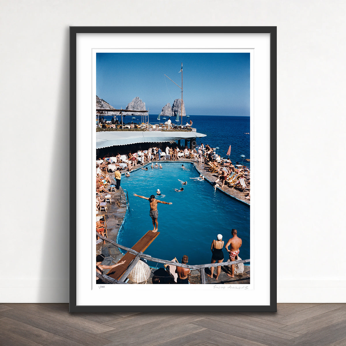 Slim Aarons Limited Edition Estate Stamped marina piccola limited edition 77440308 Framed