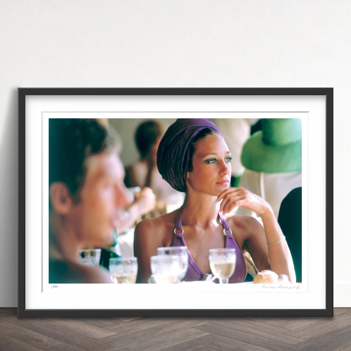 Slim Aarons Limited Edition Estate Stamped marisa berenson limited edition 53403681 Framed