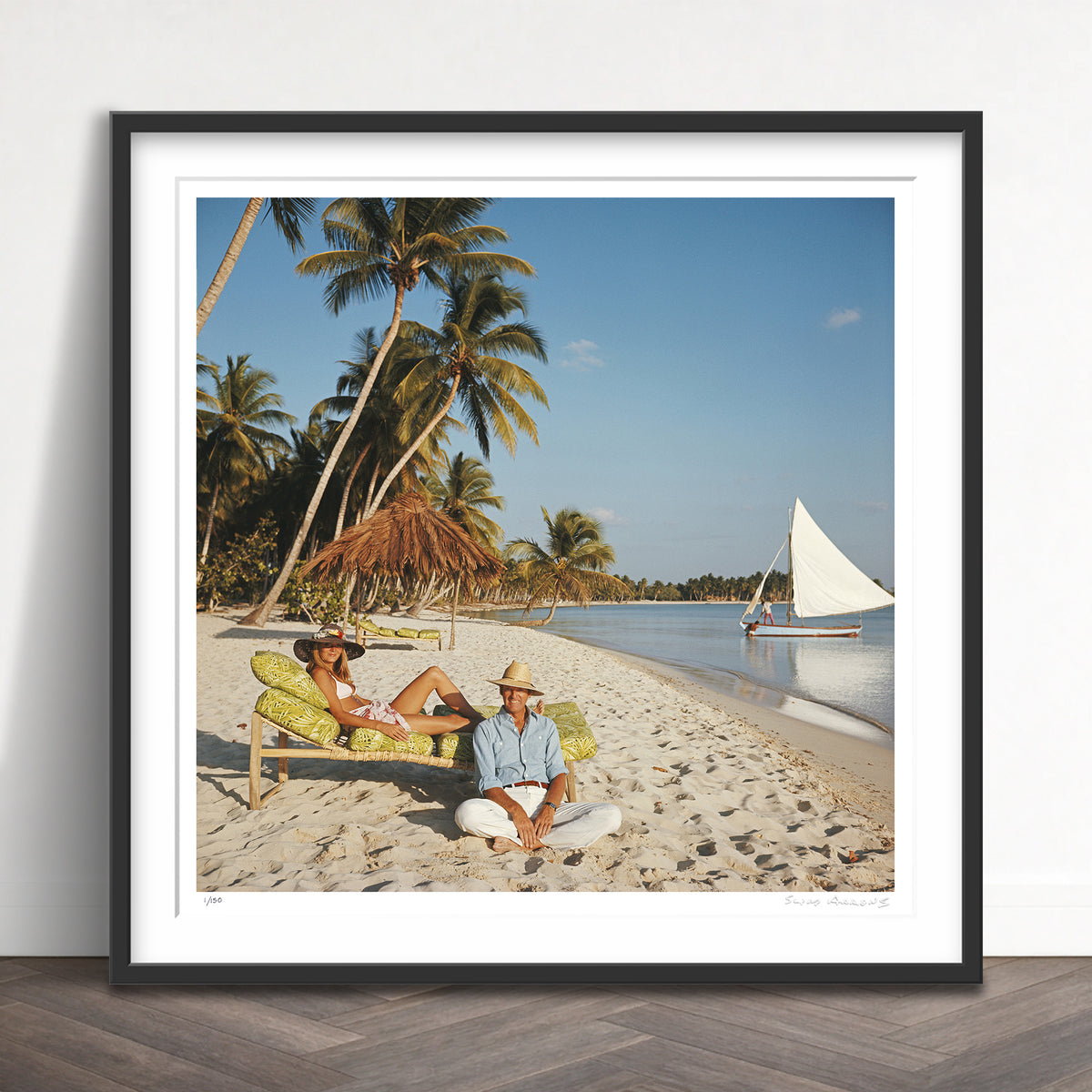 Slim Aarons Limited Edition Estate Stamped minnie and dru montagu limited edition 768515553 Framed