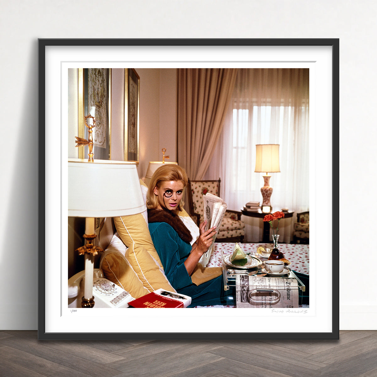 Slim Aarons Limited Edition Estate Stamped monocled miss limited edition 3163556 Framed