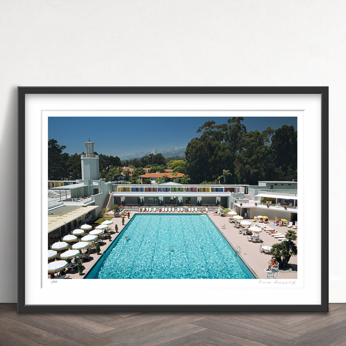 Slim Aarons Limited Edition Estate Stamped monte carlo pool limited edition 101949431 Framed