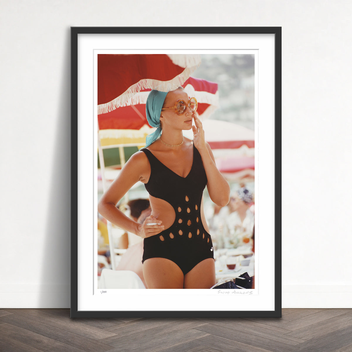 Slim Aarons Limited Edition Estate Stamped monte carlo swimwear limited edition 101949533 Framed