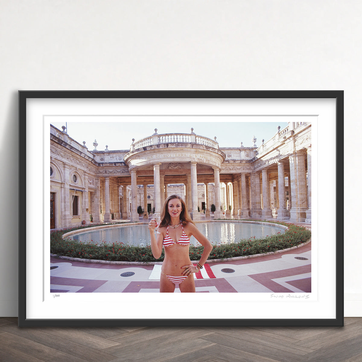Slim Aarons Limited Edition Estate Stamped montecatini limited edition 53438544 Framed