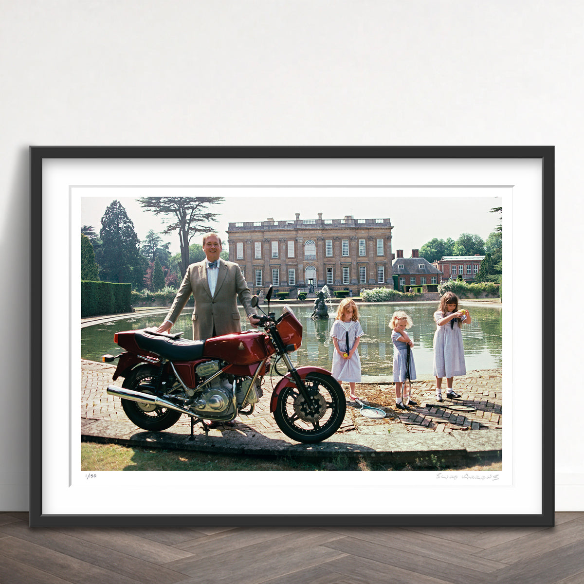Slim Aarons Limited Edition Estate Stamped motorcycling lord limited edition 3138044 Framed