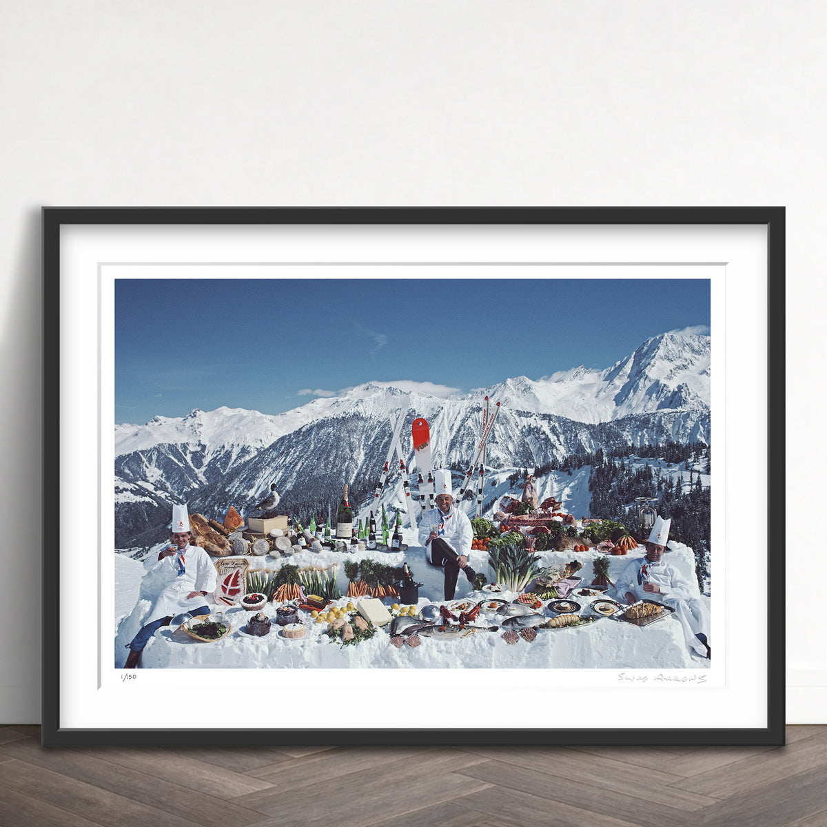 Slim Aarons Limited Edition Estate Stamped moutain buffet limited edition 670809715 Framed