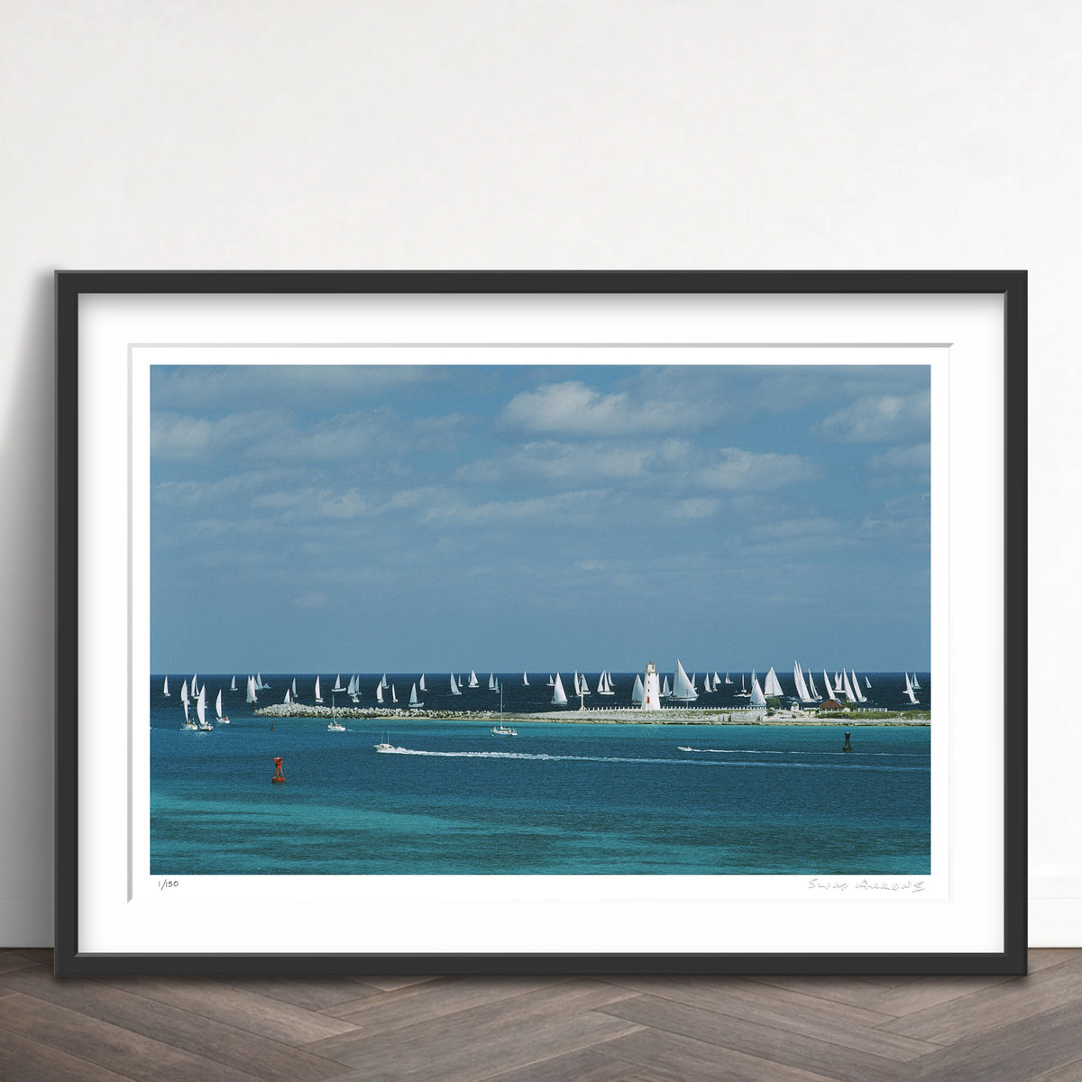 Slim Aarons Limited Edition Estate Stamped nassau sailing limited edition 74155635 Framed