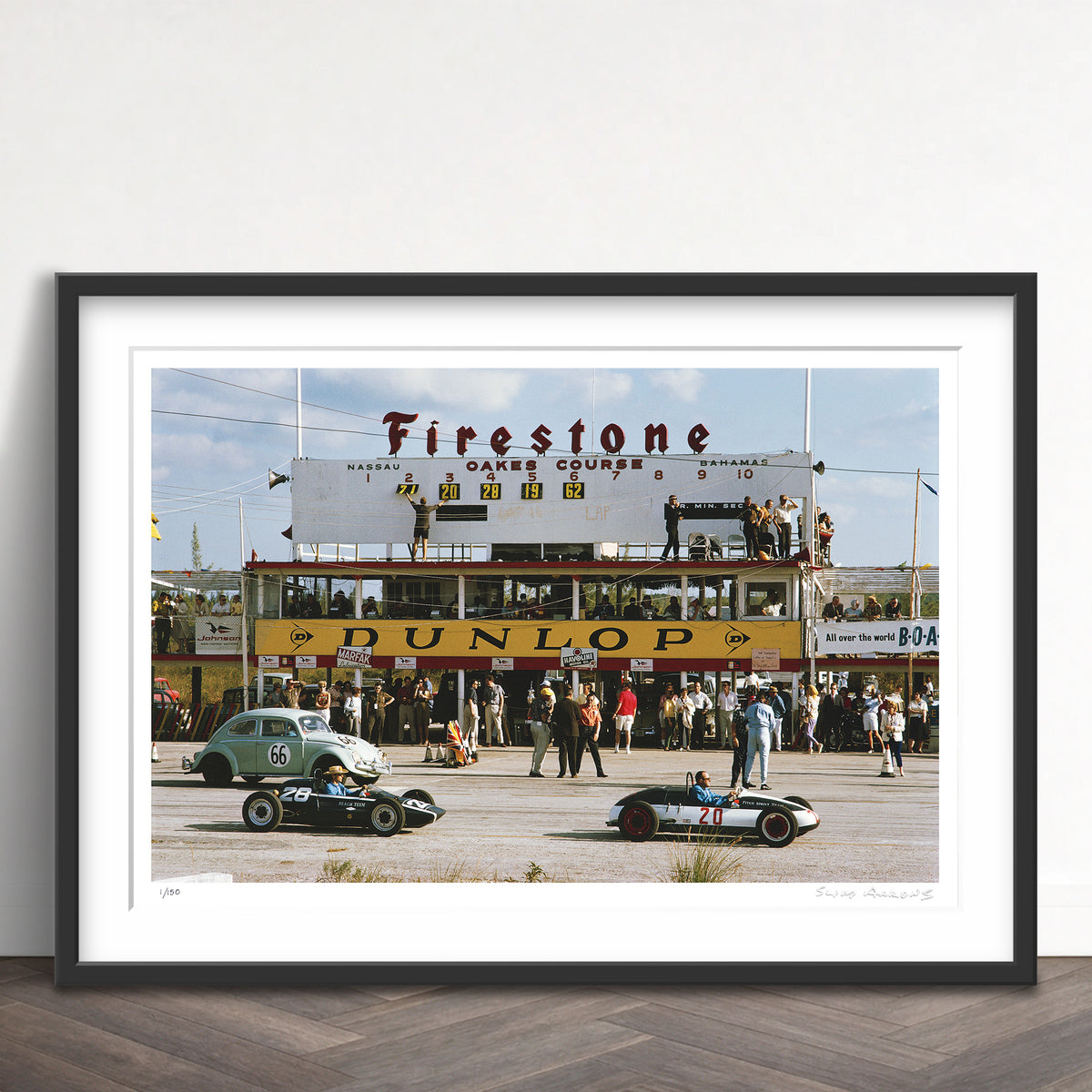 Slim Aarons Limited Edition Estate Stamped nassau speed week limited edition 52433014 Framed