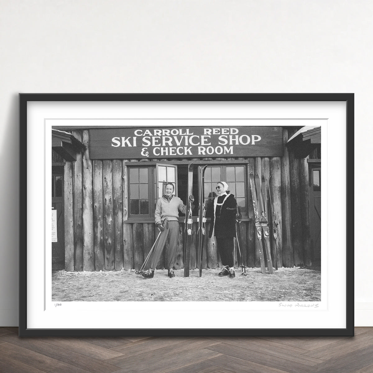 Slim Aarons Limited Edition Estate Stamped new england skiing 2 limited edition 55896550 Framed