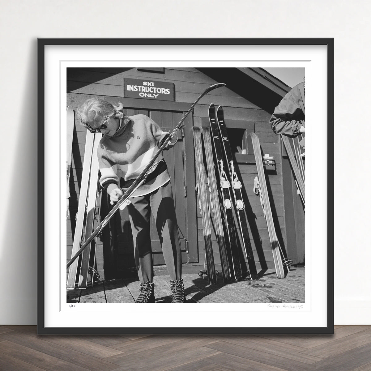Slim Aarons Limited Edition Estate Stamped new england skiing 4 limited edition 55896591 Framed