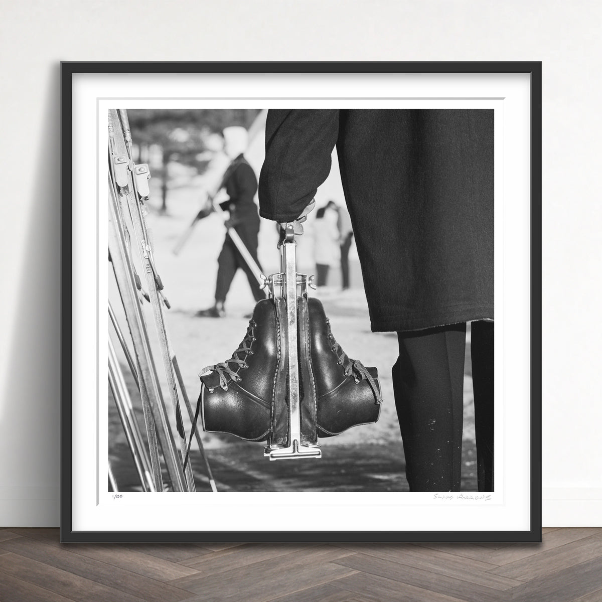 Slim Aarons Limited Edition Estate Stamped new england skiing 5 limited edition 55896573 Framed