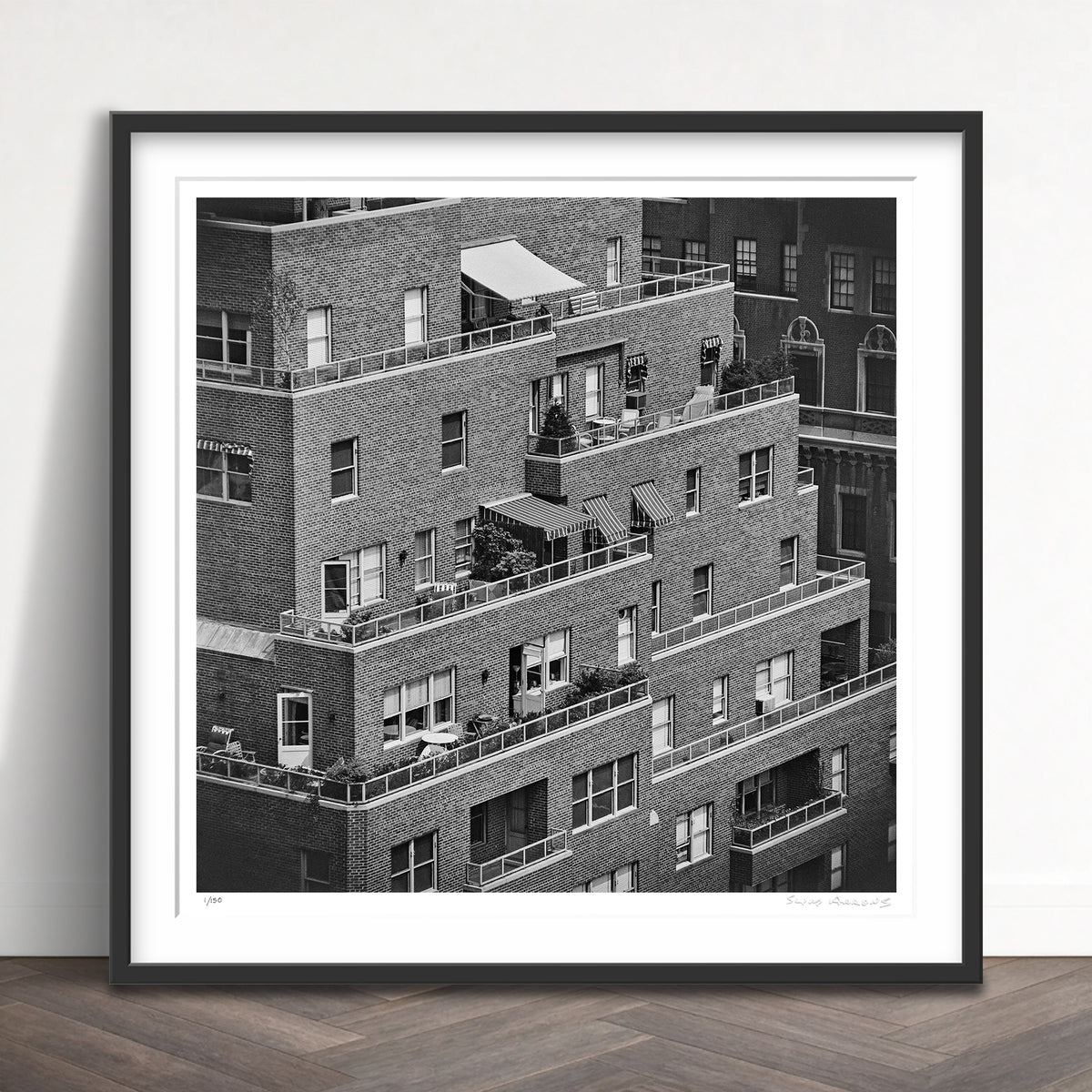 Slim Aarons Limited Edition Estate Stamped new york apartments limited edition 3245079 Framed
