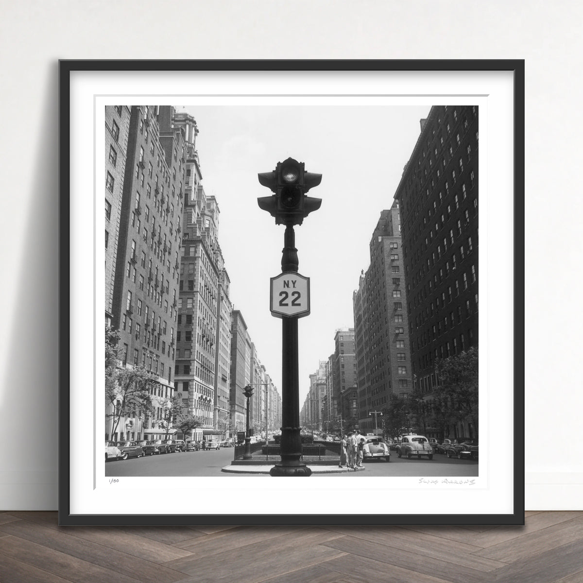Slim Aarons Limited Edition Estate Stamped new york lights limited edition 3245071 Framed