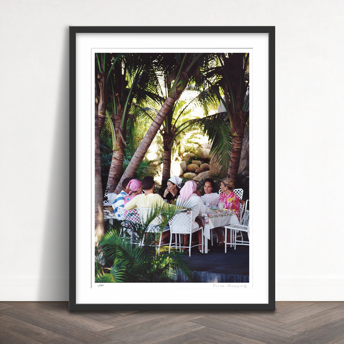 Slim Aarons Limited Edition Estate Stamped oberons lunch limited edition 3088554 Framed