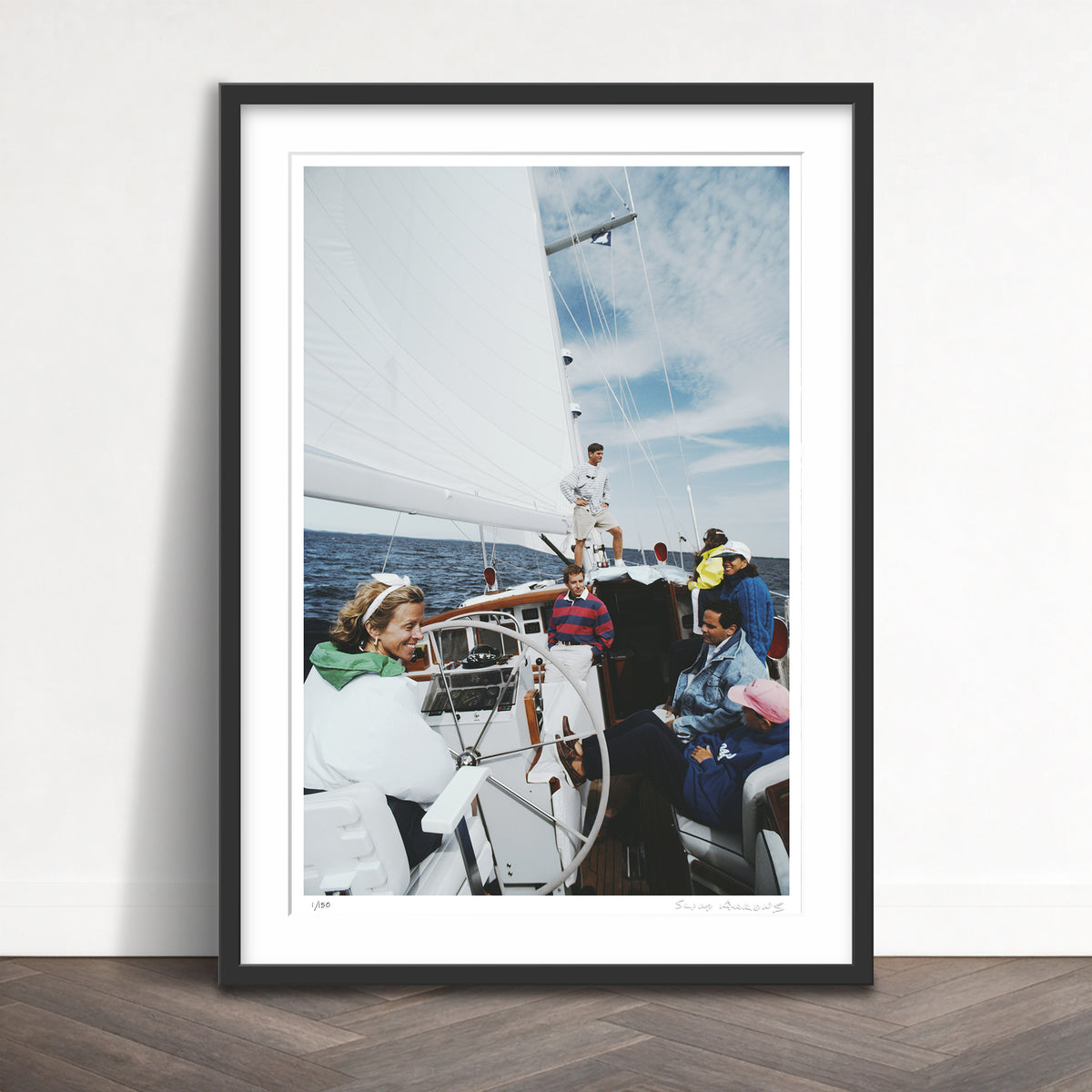 Slim Aarons Limited Edition Estate Stamped on board the palawan limited edition 785040907 Framed