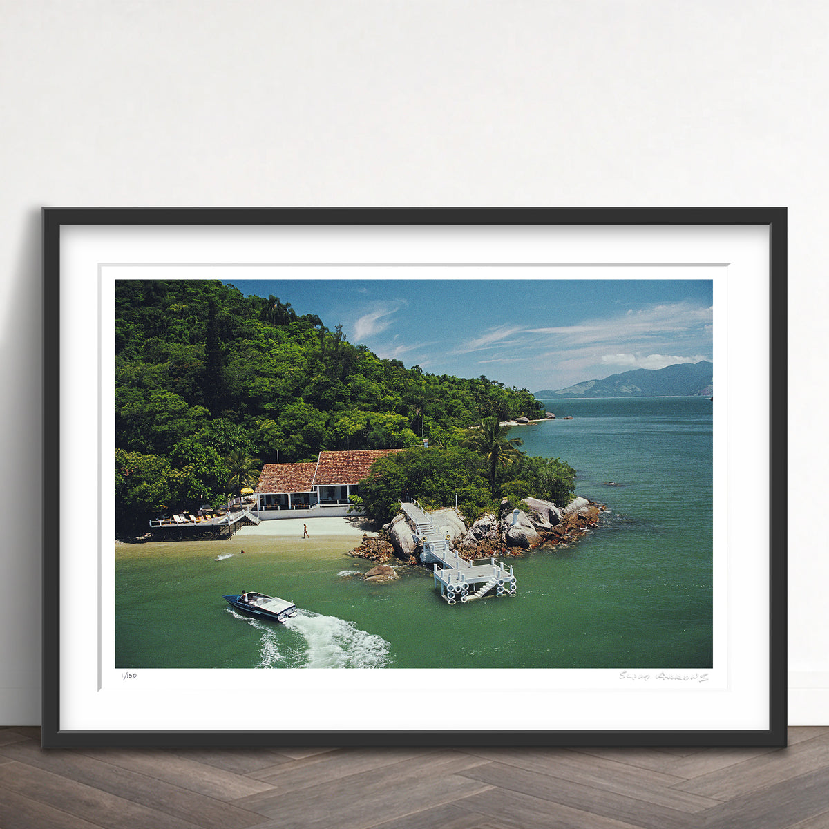 Slim Aarons Limited Edition Estate Stamped on the coast of brazil limited edition 114211640 Framed