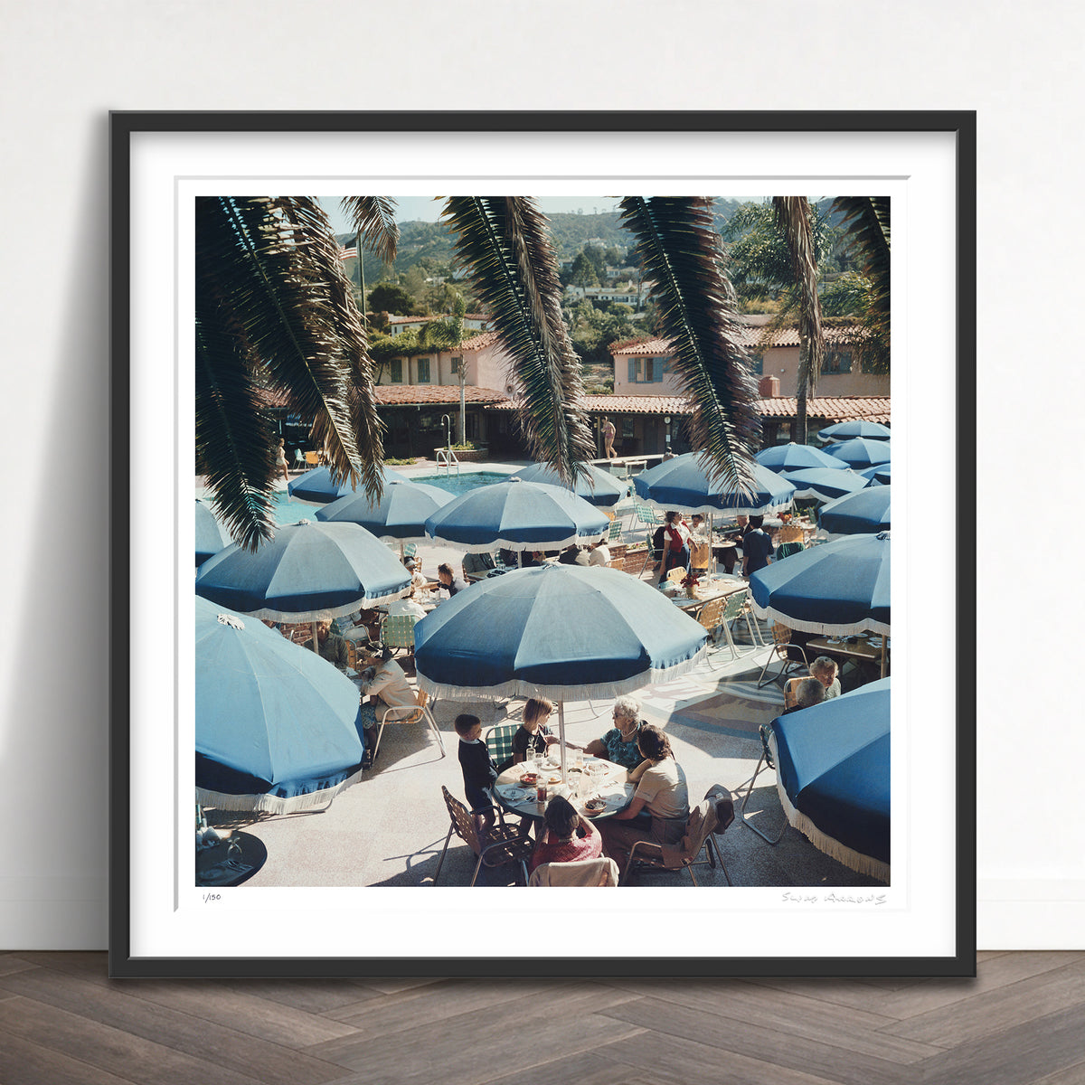 Slim Aarons Limited Edition Estate Stamped outdoor dining limited edition 120817002 Framed